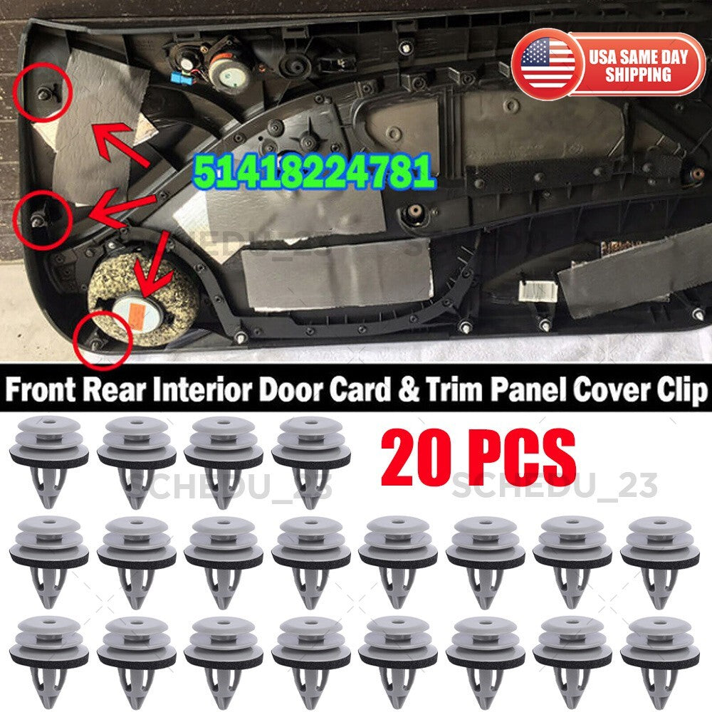 20x Door Panel Clip Gradient BMW E46 E90 E91 E36 E92 E93 E60 E63 E64 51418224781