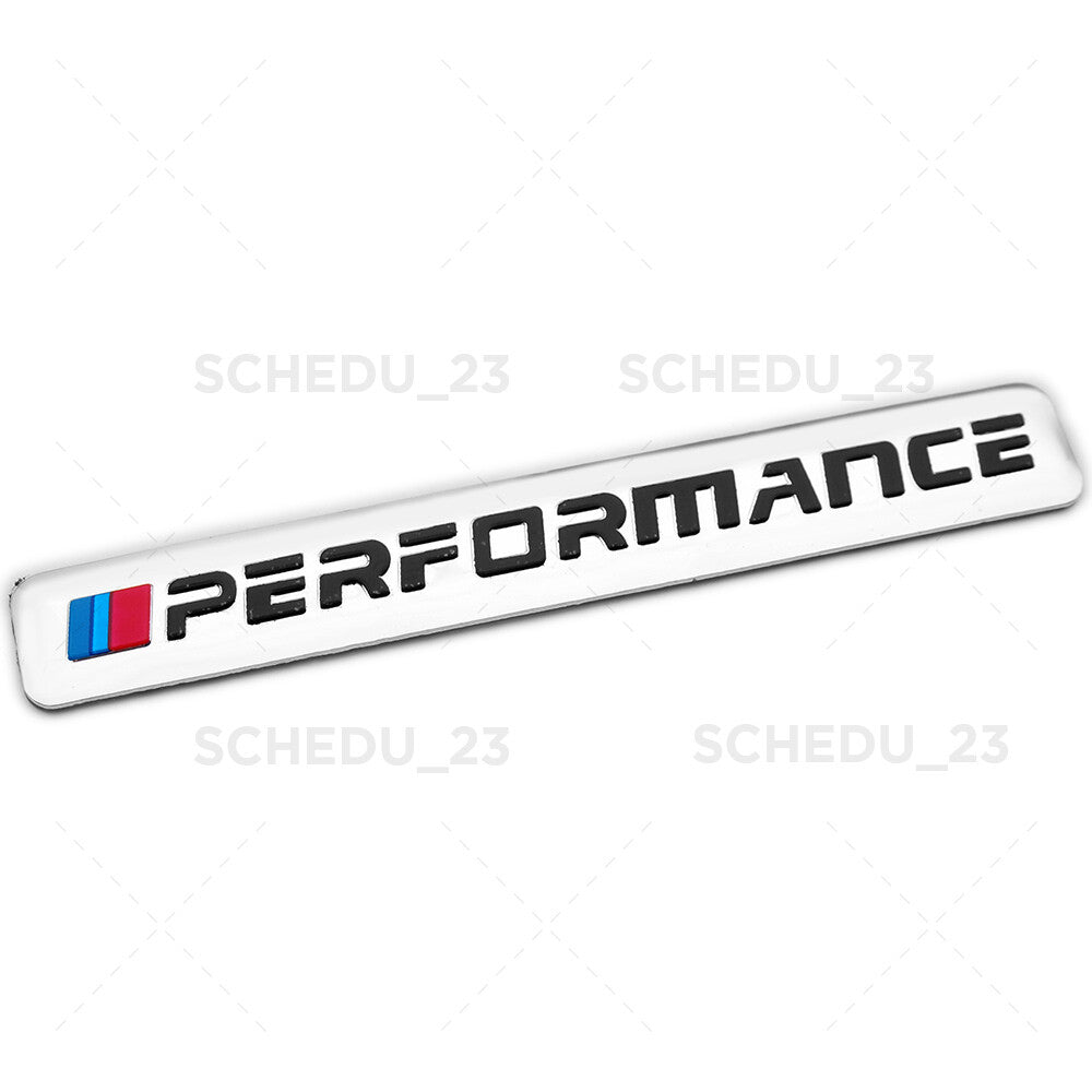 2x BMW M Performance Logo Emblem Badge Car Fender Tailgate Series Sport Chrome