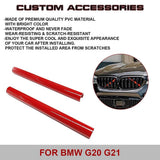 For BMW F31 F30 220i G20 Front Grille Bar V Brace Insert Trim Strips Cover Red