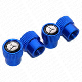 Mercedes AMG Roundel Car Wheels Tire Air Valve Caps Stem Dust Logo Cover Sport