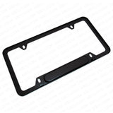 Black Stainless Steel Front Rear RS Sport Emblem License Plate Frame Cover Gift