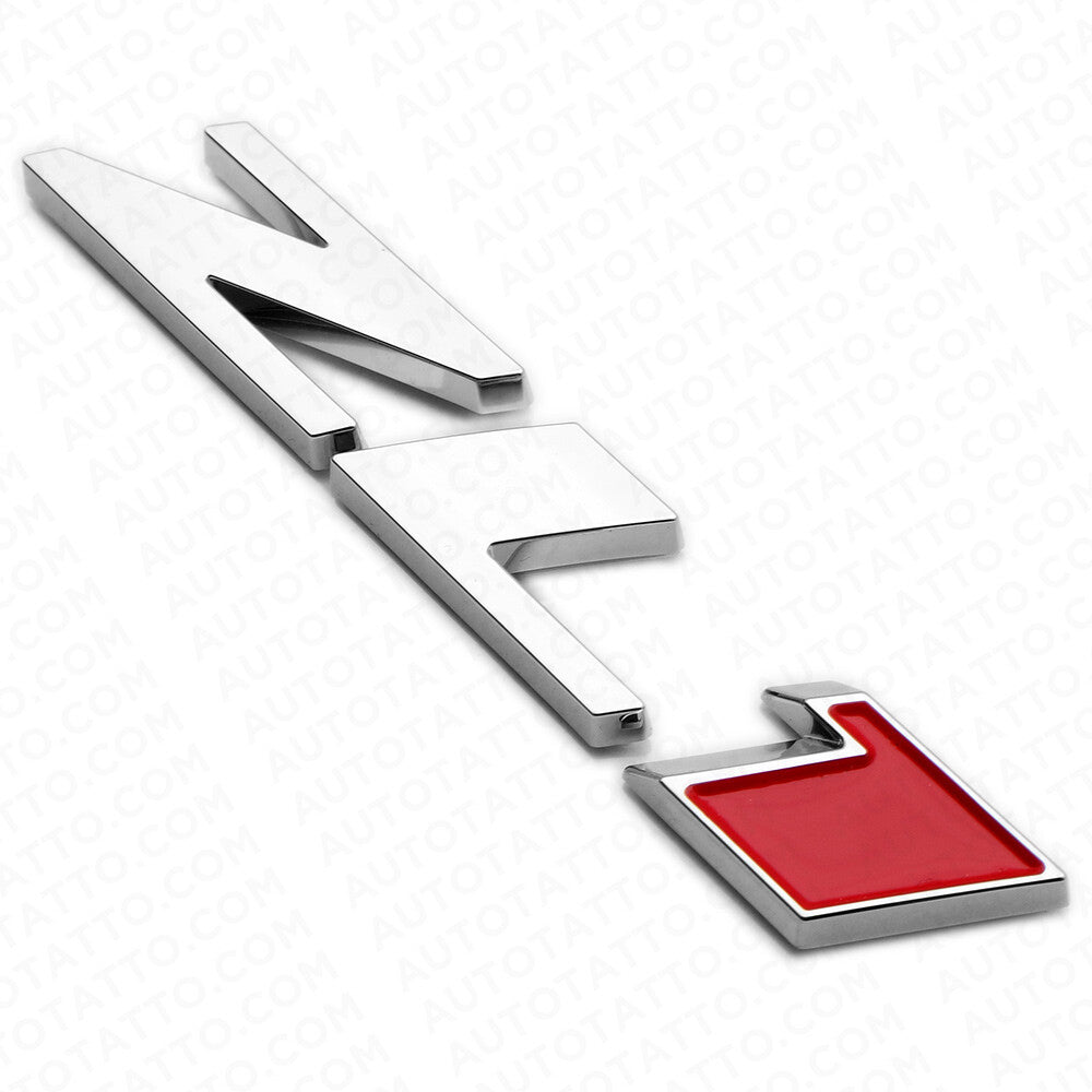 3x Camaro Hood & Rear Bumper ZL1 Nameplate Logo Sport Emblem Decorate Chrome Red
