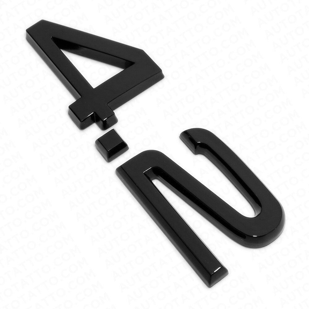 Audi Car Rear Trunk Deck Lid 4.2 Nameplate Emblem Badge Gloss Black Sline