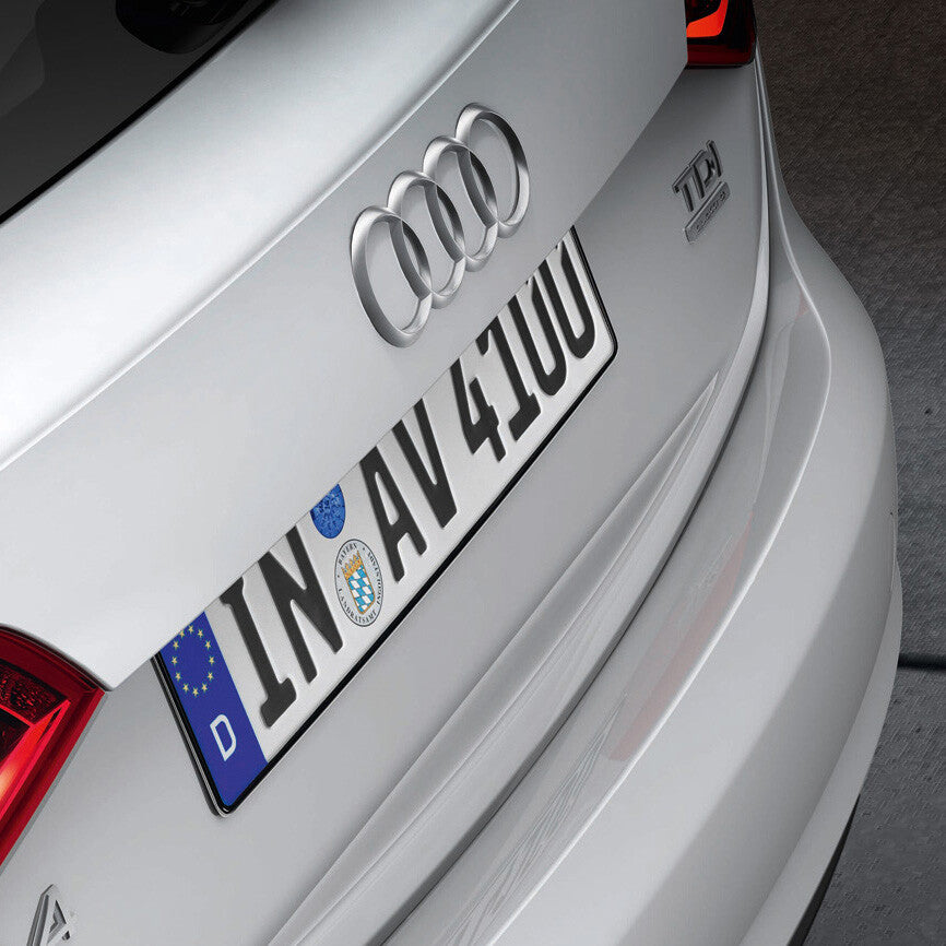 08-16 AUDI OEM Chrome Rear Trunk Lid Luggage Ring Sign Badge Logo Emblem Sport