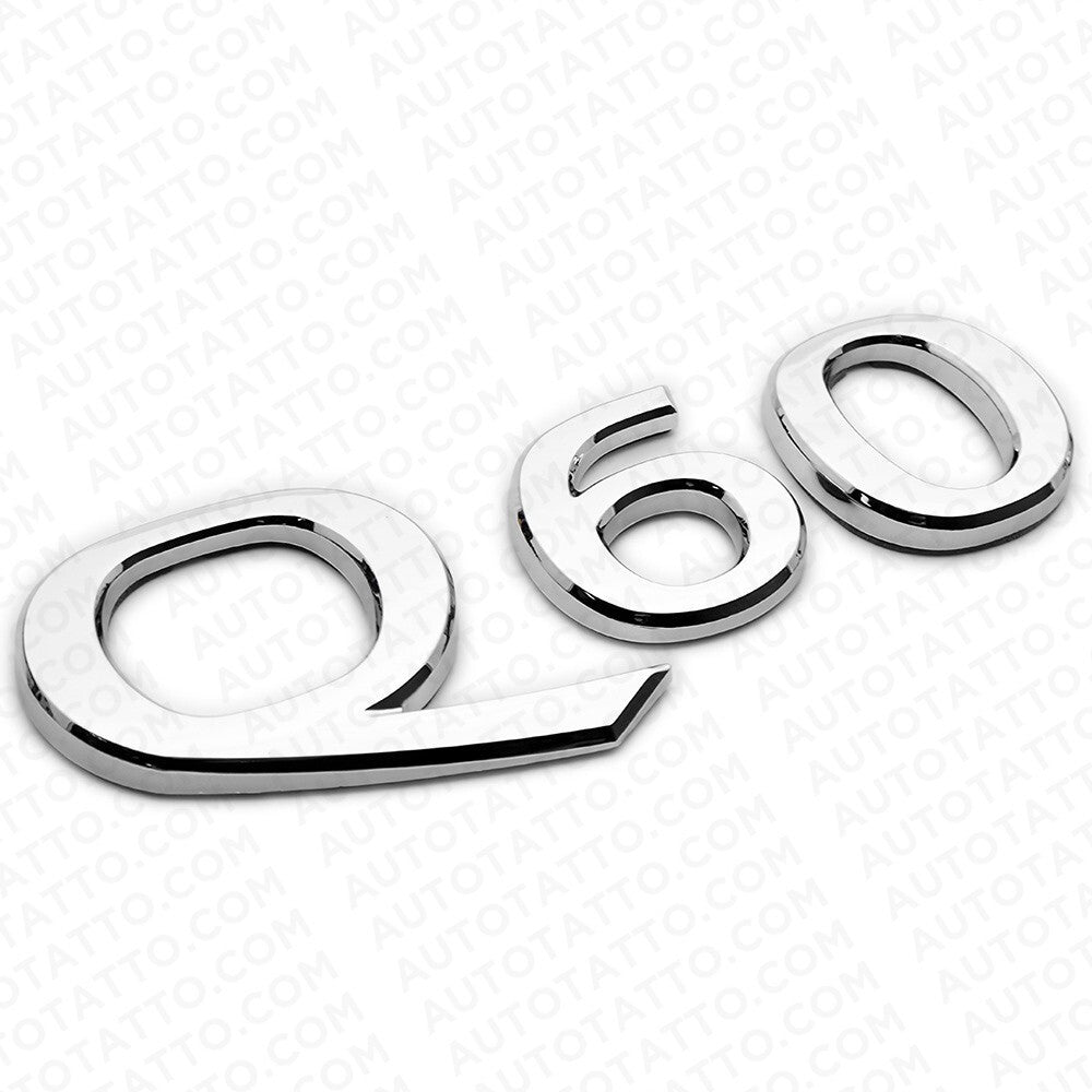 Infiniti Q60 Rear Trunk Logo Letter Badge Emblem Nameplate Sport Silver Chrome
