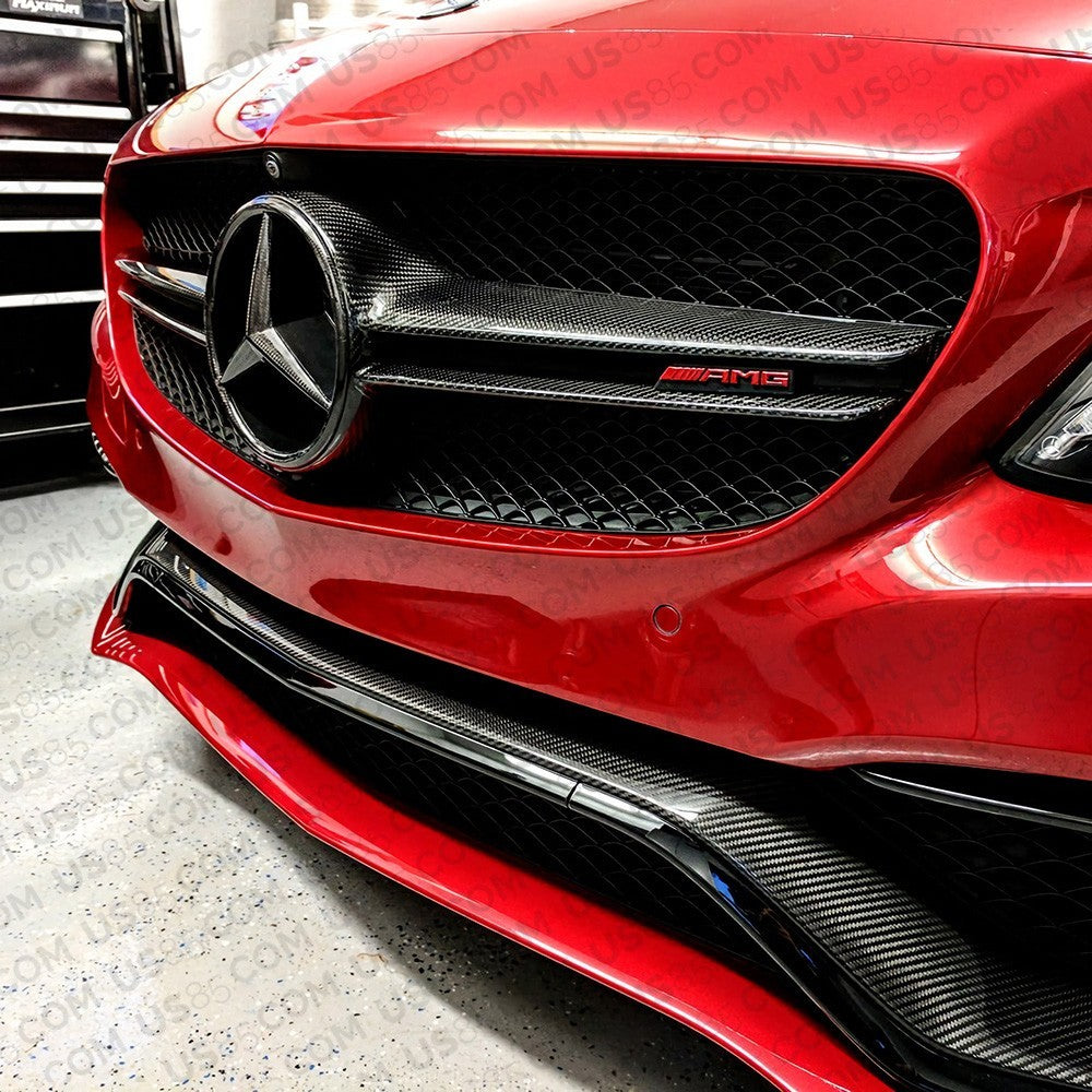 Mercedes-Benz Carbon Fiber Grille Emblem Star Overlay Badge A C E CLA GLK GL ML
