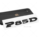 Tesla Rear Liftgate P85D Letter Nameplate Logo Badge Emblem Sport Matte Black