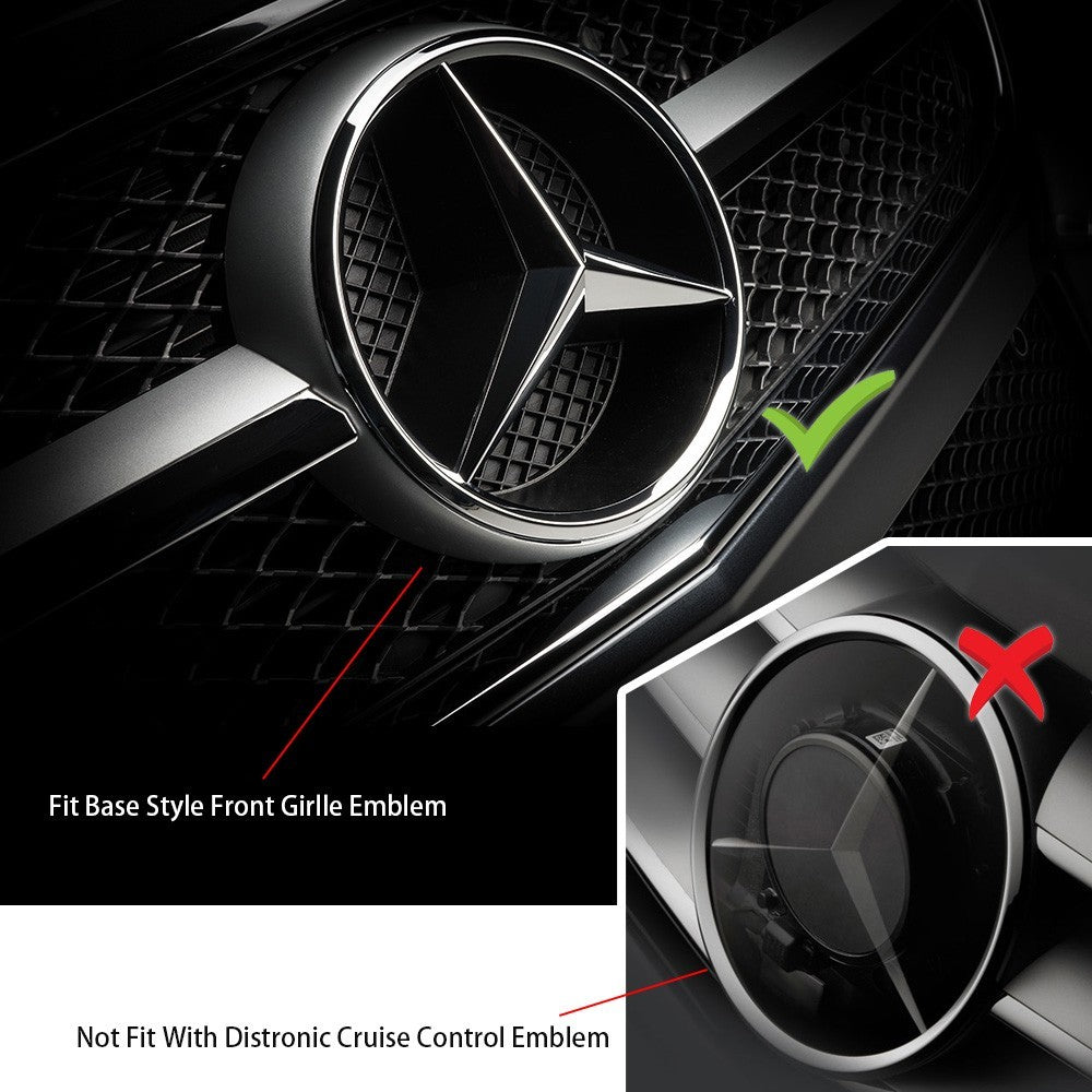 Mercedes-Benz Carbon Fiber Grille Emblem Star Overlay Badge A C E CLA GLK GL ML