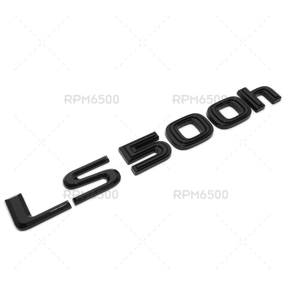 Lexus Rear Turnk Lid LS 500h Letter Logo Badge Emblem Car Replace Gloss Black