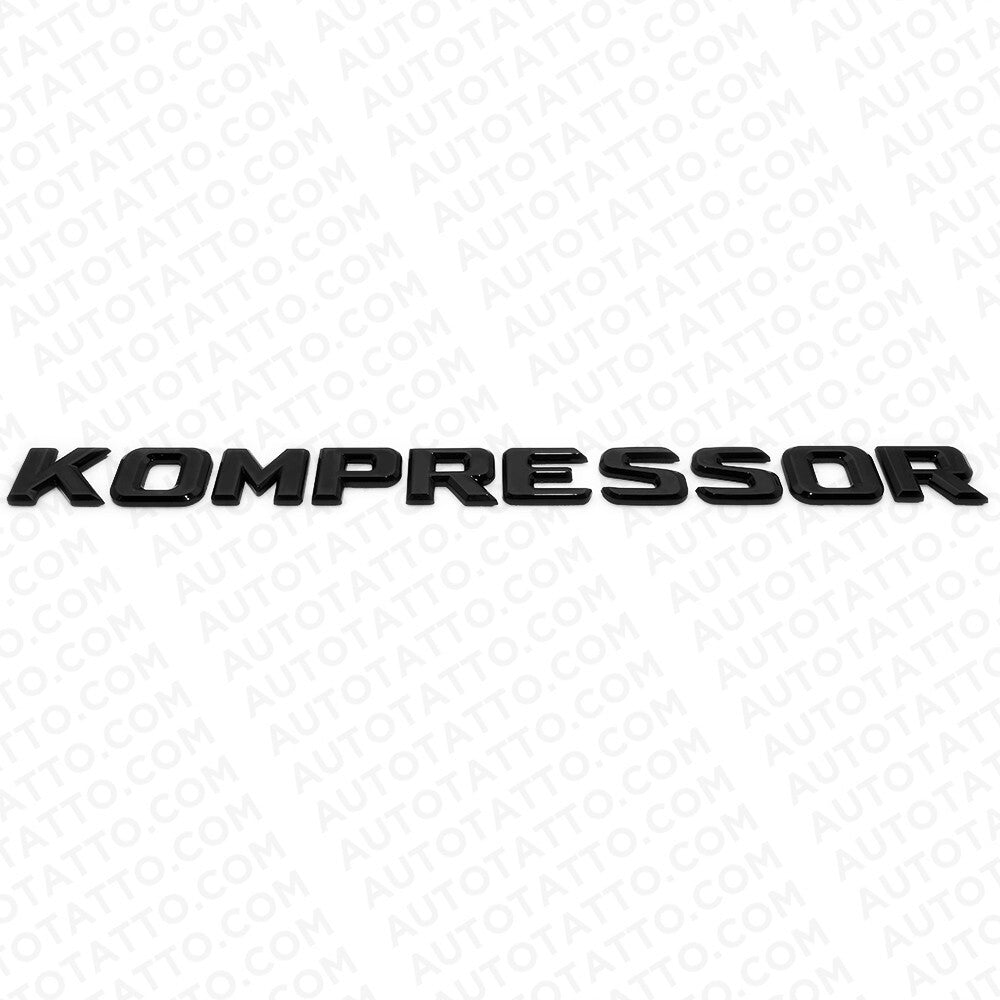 Mercedes 99-05 Gloss Black Kompressor Trunk Luggage Lid Logo Emblem Badge Sport