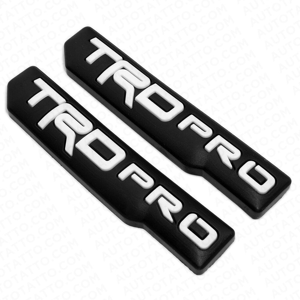 2x Mini TRD Pro Fender Door Tailgate Badge Logo Emblem Silicone Decoration Sport