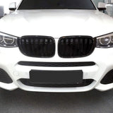 BMW 15-17 X3 F25 LCI, 15-18 X4 F26 LCI Front Bumper Gloss Black Kidney Grille