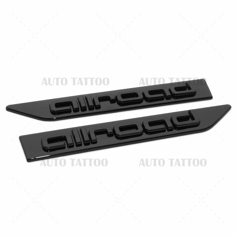 Audi Allroad Fender Left & Right Marker Nameplate Badge Emblem Sport Gloss Black