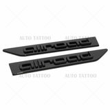 Audi Allroad Fender Left & Right Marker Nameplate Badge Emblem Sport Gloss Black
