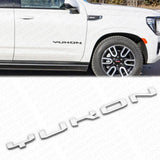 2021+ GMC Yukon Side Door Nameplate Logo Letter  Badge Emblem Chrome AT4 XL