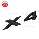 Gloss Black X4 Letter Logo Emblem Badge Liftgate Nameplate Rear Trunk M Sport