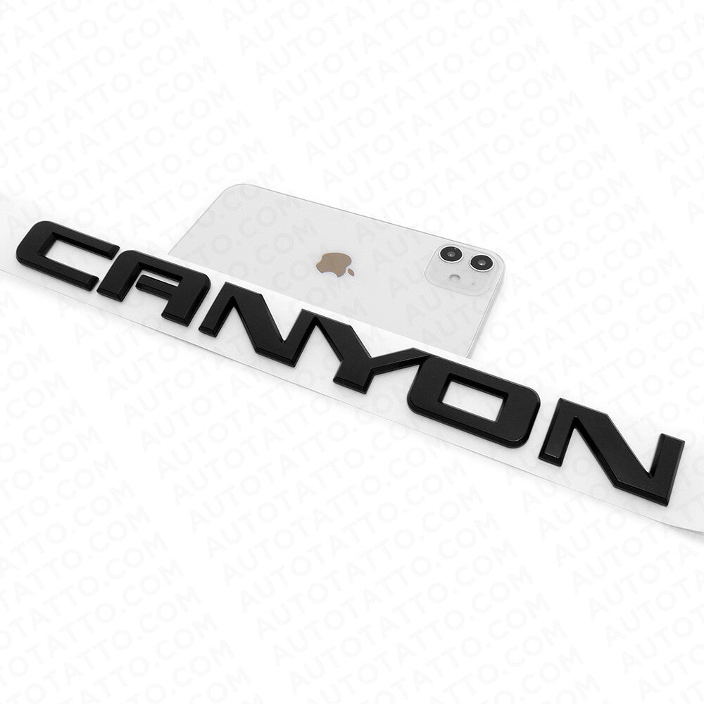 3x GMC Canyon Door & Rear Liftgate Badge Logo Decal Emblem Decorate Matte Black