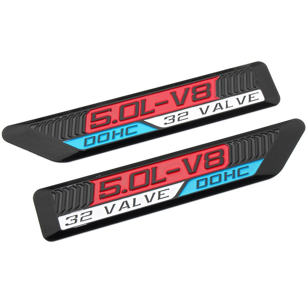 5.0L-V8 32 Valve DOHC Premium Custom Emblem S550 Coyote Soler Performance Badge
