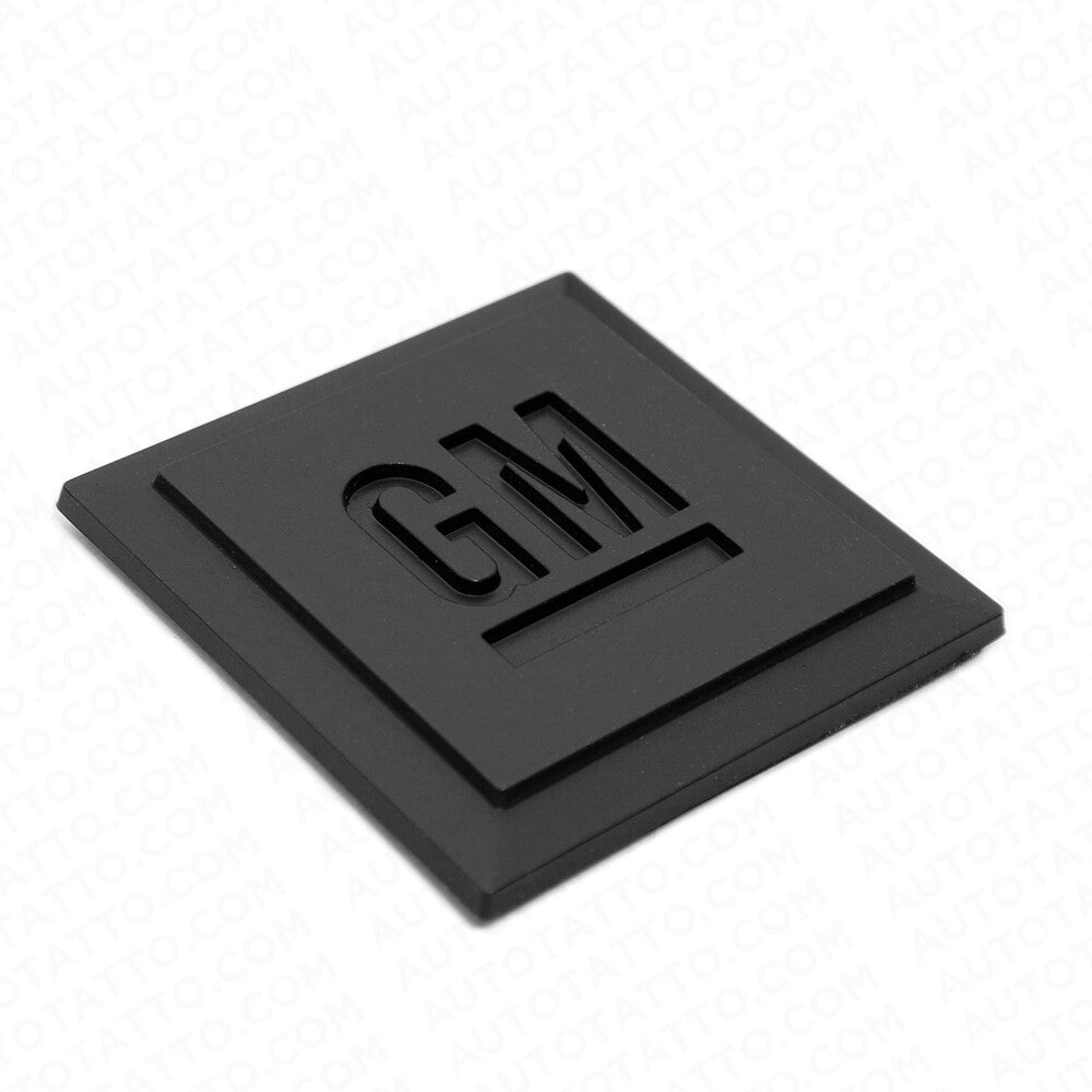 GM Logo Mark of Excellence 1.25" Fender Door Nameplate Emblem Badge Matte Black
