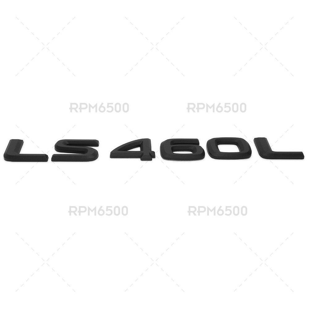 Lexus Rear Turnk Lid Matte Black LS 460 L Letter Logo Badge Emblem Car Replace