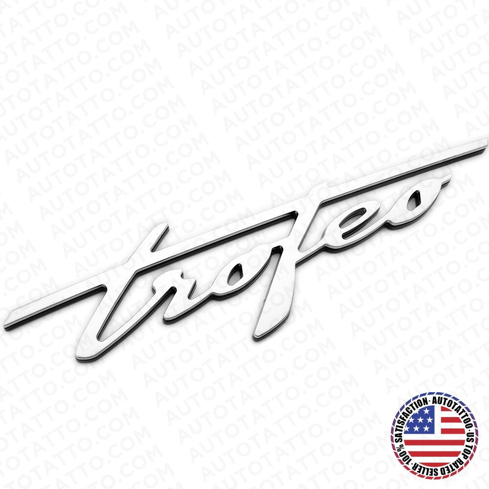 Maserati Ghibli Levante Grecale GT Side Fender Trofeo Emblem Badge Silver Black
