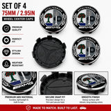 4 Wheel Center Caps AMG Affalterbach Emblem 75MM Mercedes Benz Rim