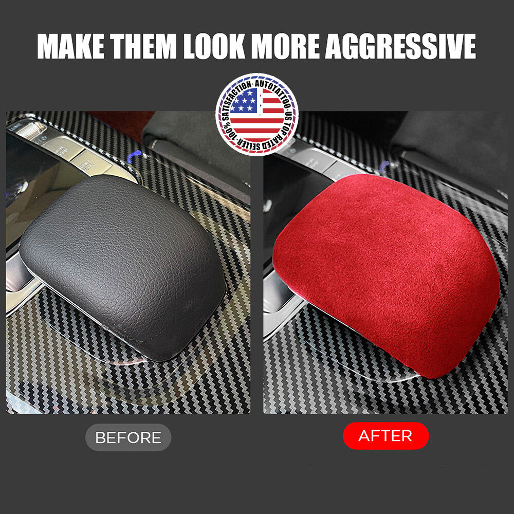 Mercedes CLA A Class W177 W118 Alcantara Nubuck Suede Gear Shift Knob Cover Trim