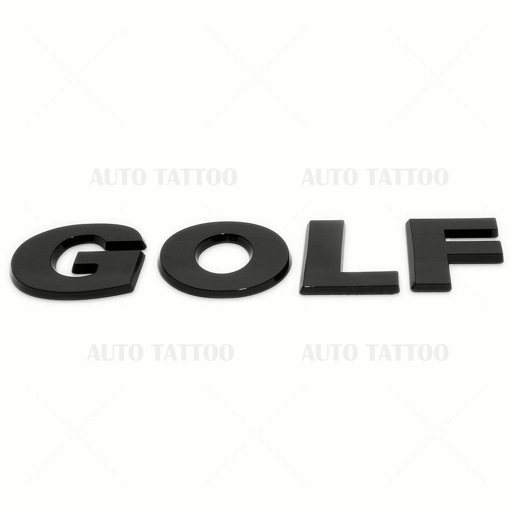 10-21 Volkswagen Golf Rear Truck Lid Nmaeplate Badge Emblem Black