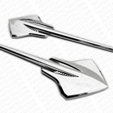 2x For Corvette C7 OEM Chrome Fender Stingray Mako Shark Logo Badge Emblem Sport