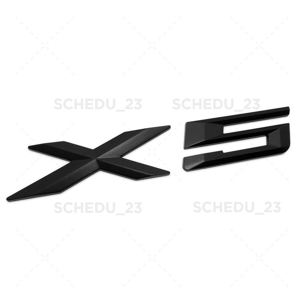 00-13 X5 Matte Black Letter Logo Emblem Badge Liftgate Rear Trunk ABS Sport ///M