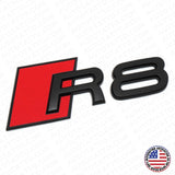 Audi R8 Matte Black Rear Letter Trunk Lid Nameplate Trunk Emblem Badge Sport