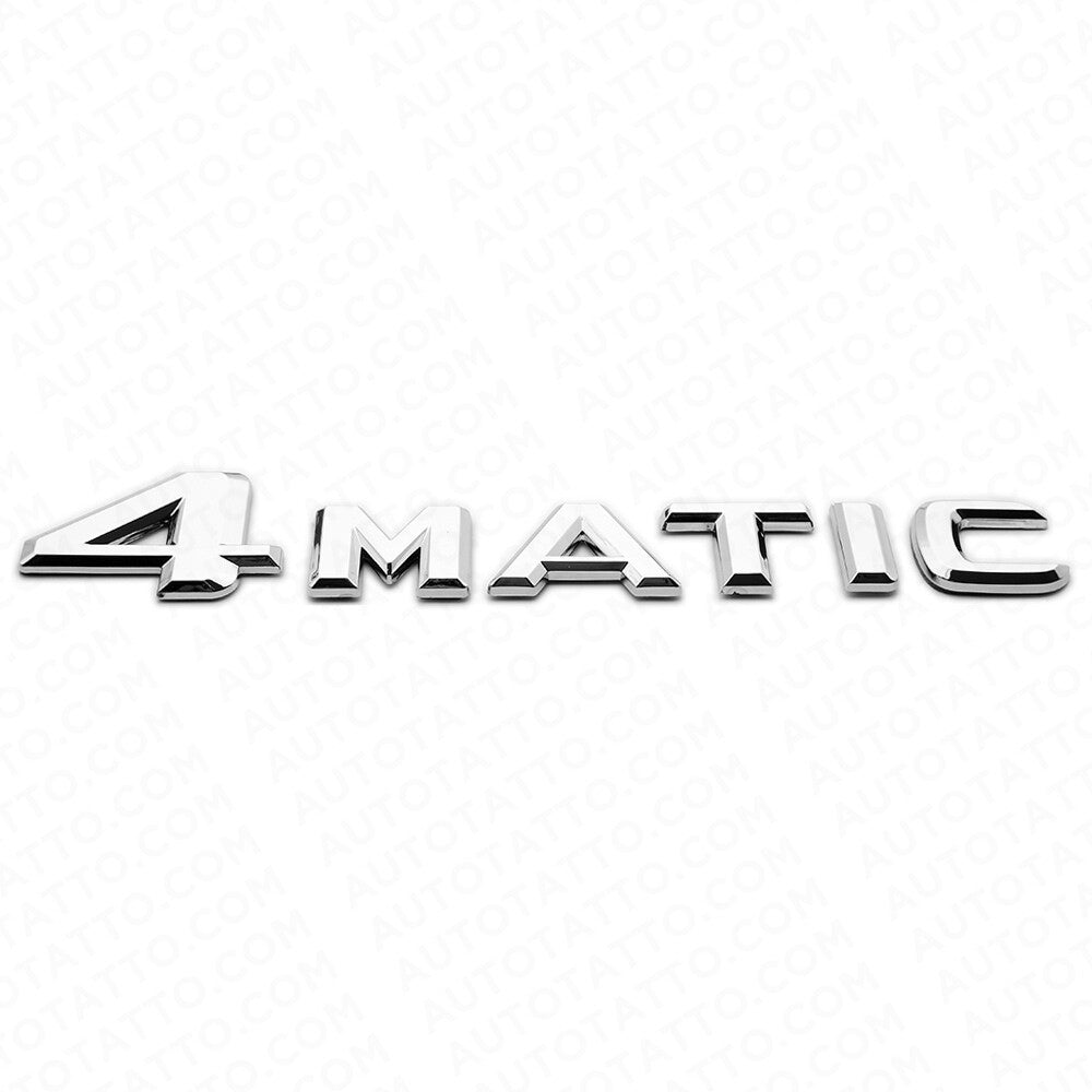 99-14 Mercedes 4 Matic Emblem 3D Trunk Logo Letter Sport Badge AMG - OEM Chrome
