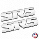 2x Tacoma 4Runner TRD Pro SR5 Emblem Side Rear Door Tailgate Badge OEM Chrome