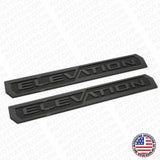 2x 19-23 GMC Sierra Elevation Front Door Left Right Nameplate Emblem Gloss Black