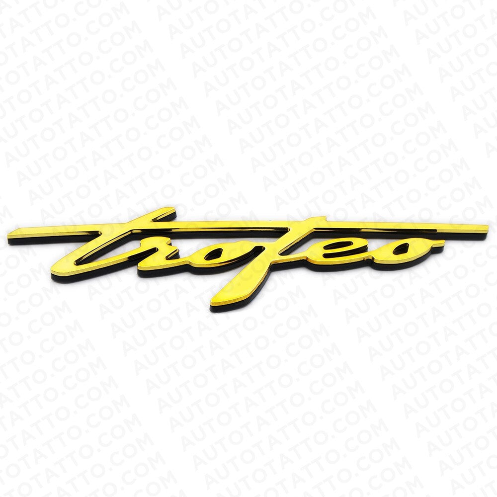 For Maserati Ghibli Levante Grecale GT Fender Trofeo Emblem Badge Chrome Gold