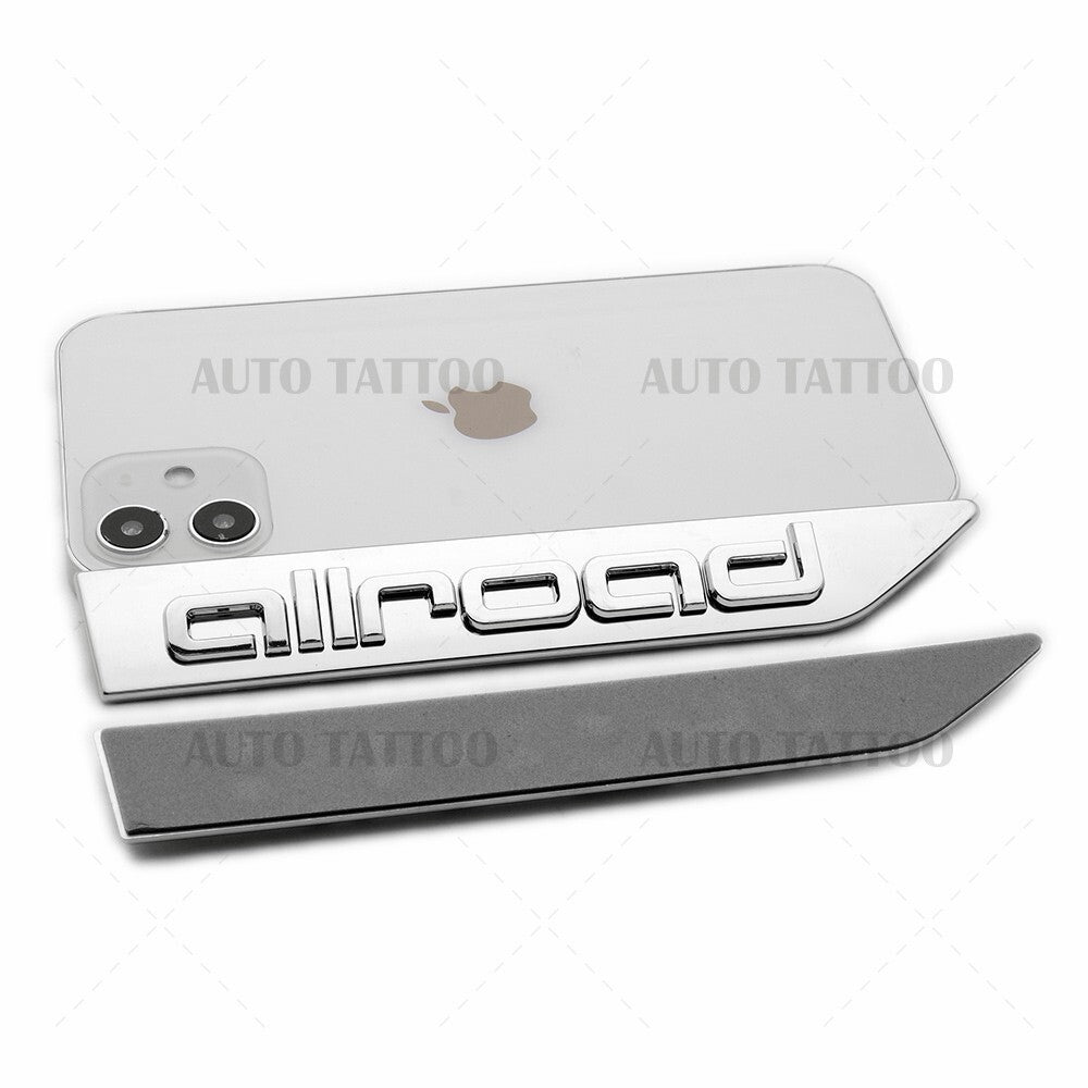 Audi Allroad Chrome Side Fender Left & Right Marker Nameplate Badge Emblem Sport