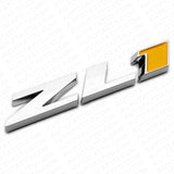 3pcs Camaro Hood & Rear Bumper ZL1 Nameplate Logo Emblem Decorate Chrome Yellow