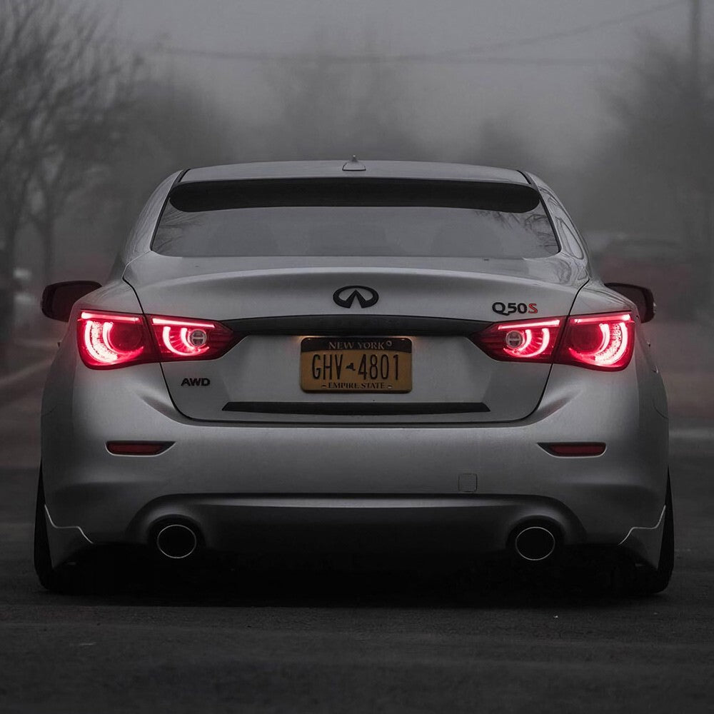 For Infiniti Q50S Rear Trunk Letter Badge Emblem Nameplate Sport Gloss Black