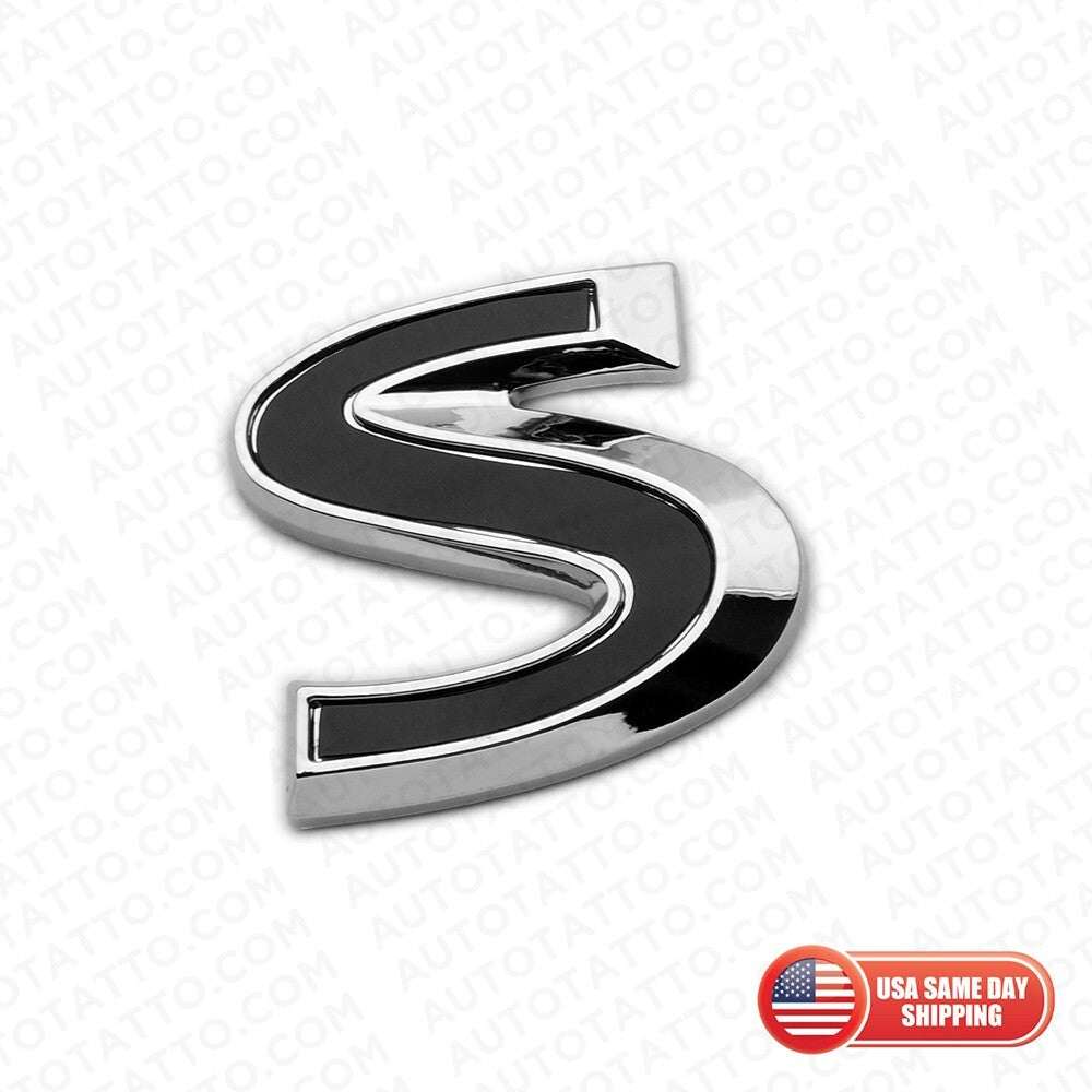 For Infiniti S Side Fender Left or Right Badge Emblem Nameplate Chrome Black