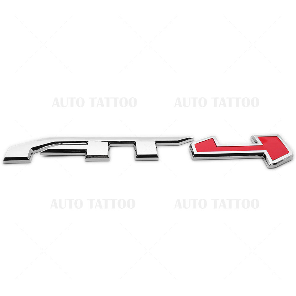 GMC Canyon Sierra AT4 Rear Tailgate Badge Logo Emblem Nameplate OEM Chrome Red