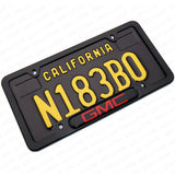 Black Stainless Steel Front Rear Emblem License Plate Frame Cover Gift - GMC