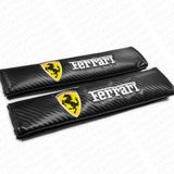 Ferrari Carbon Car Seat Belt Cover Safety Shoulder Strap Cushion Pad Harness