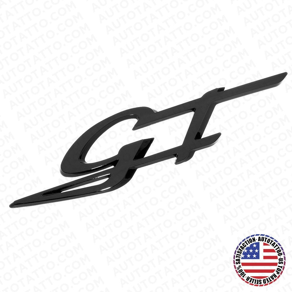 For Maserati Ghibli Levante Grecale Side Fender Logo GT Emblem Badge Gloss Black