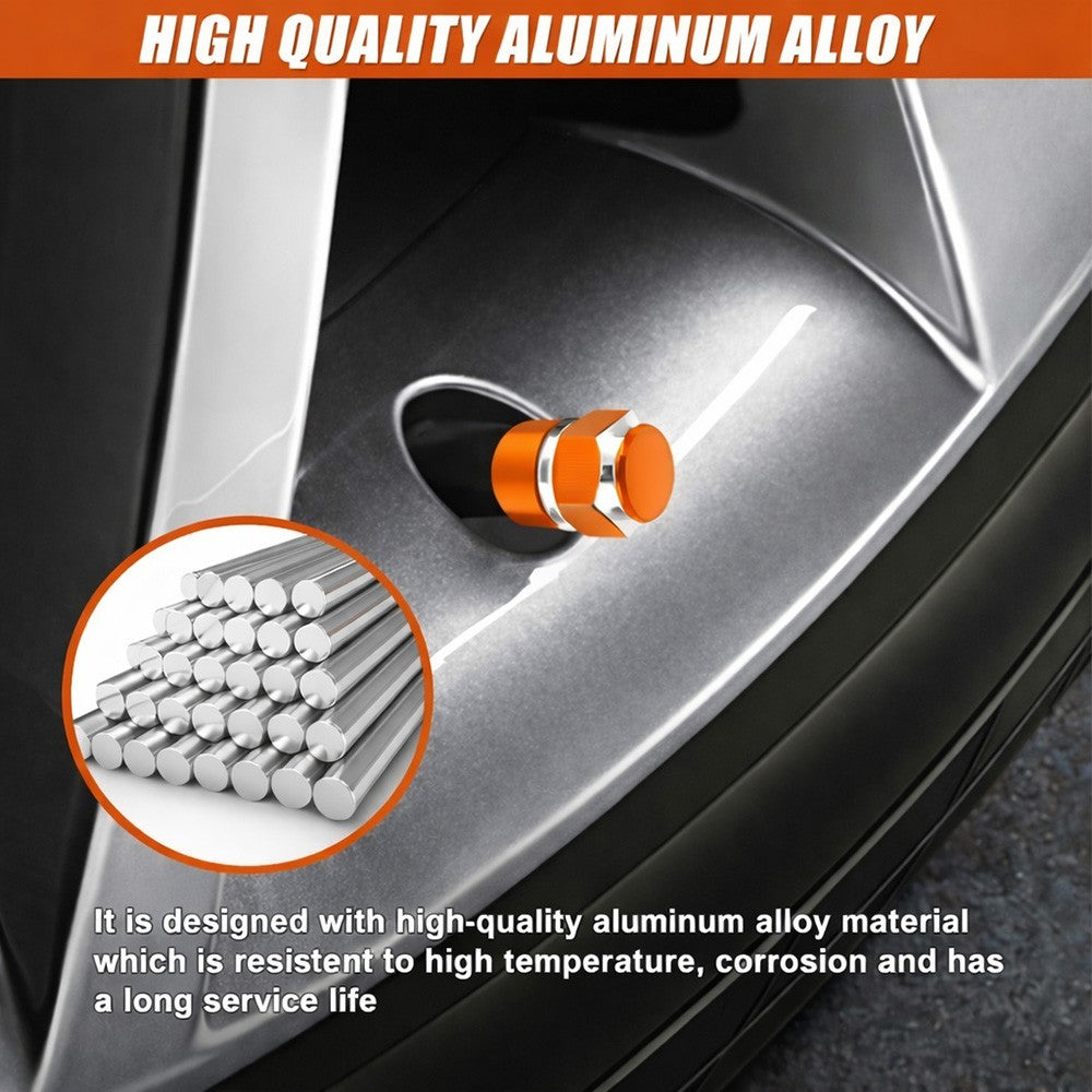 4pcs Universal Car Tire Wheel Valve Stem Caps Hex Design Dust Cover Accessories