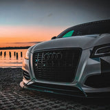 09-12 AUDI A4 S4 Matte Black Front Grille Sign Rings Badge Logo Emblem Sport