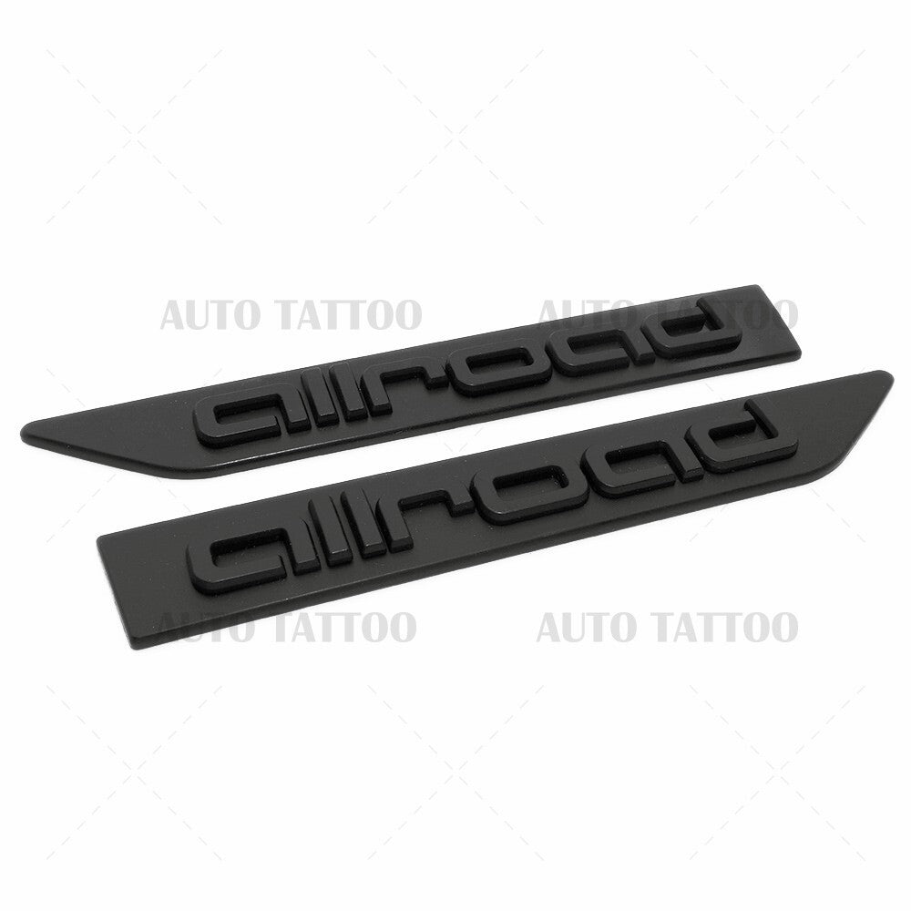 Audi Allroad Fender Left & Right Marker Nameplate Badge Emblem Sport Matte Black