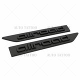 Audi Allroad Fender Left & Right Marker Nameplate Badge Emblem Sport Matte Black