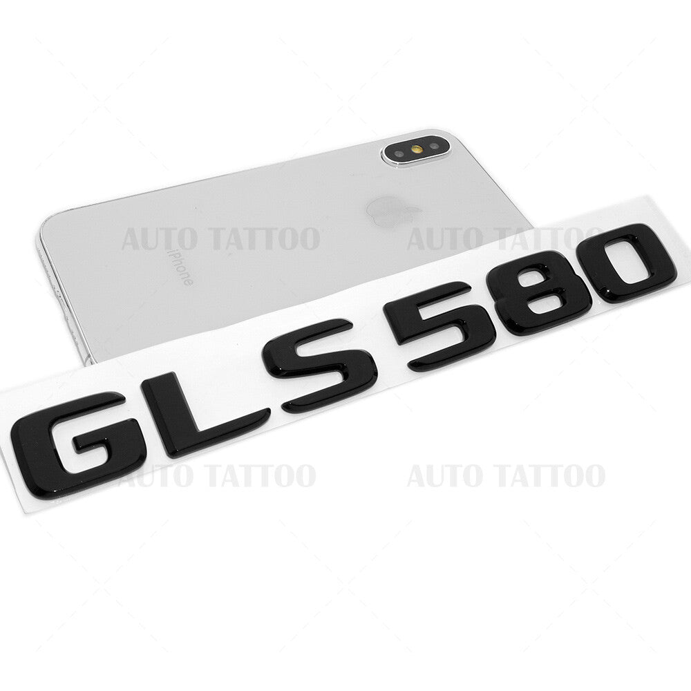 For Mercedes GLS 580 Letter Emblem Liftgate Logo Badge AMG Sport Gloss Black