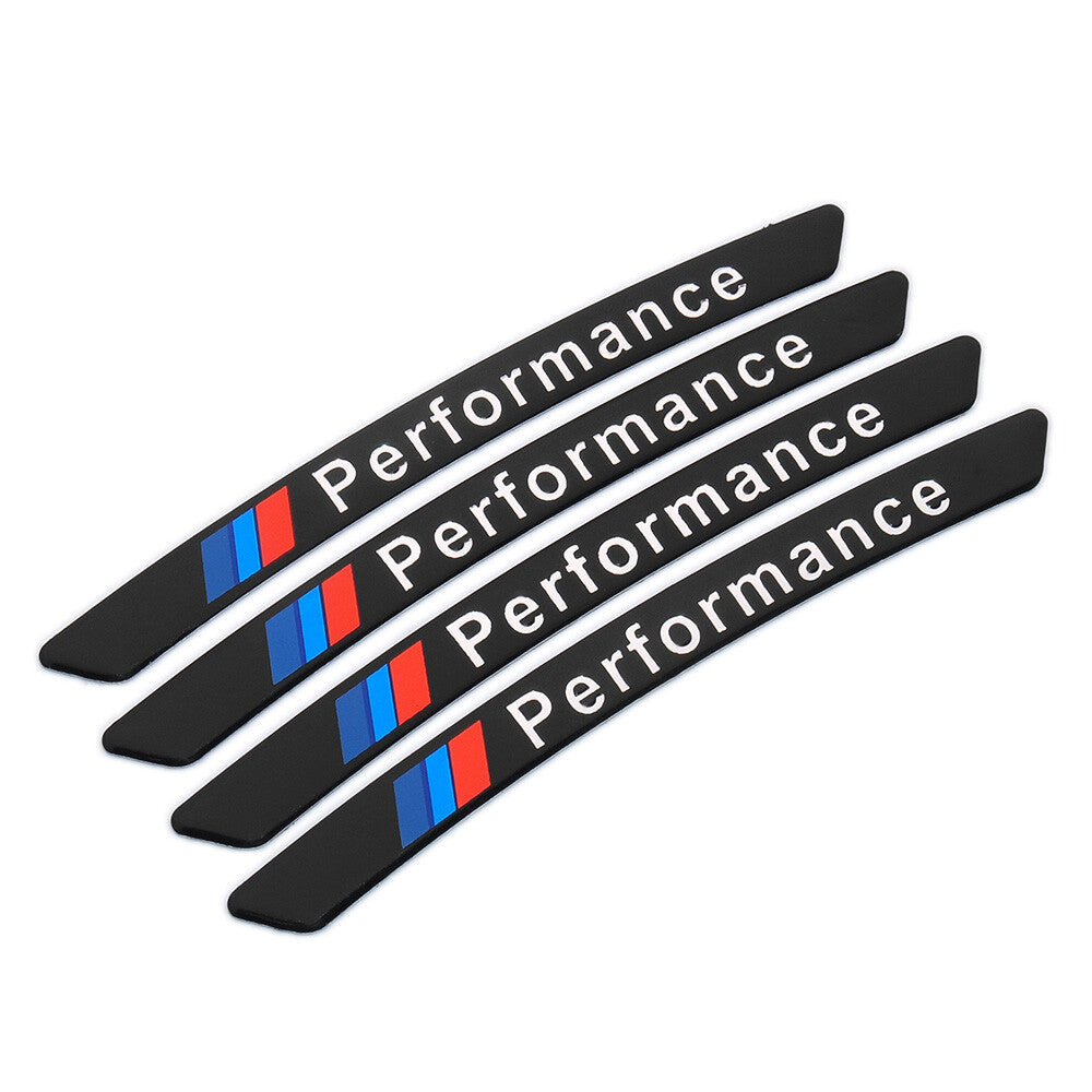 4x For BMW Performance Wheels Aluminum Sticker Badge Logo Emblem M Power Sport