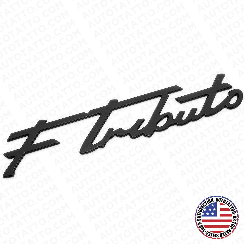 For Maserati Ghibli Levante Grecale Fender F Tributo Emblem Badge Matte Black